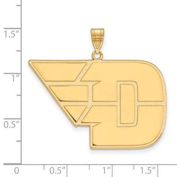 10k Yellow Gold U of Dayton XL Pendant - Picture 2 of 3